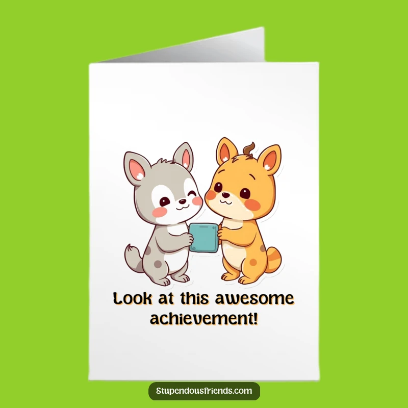 Free Printable Congrats Card: Funny discovery celebration - You did it!