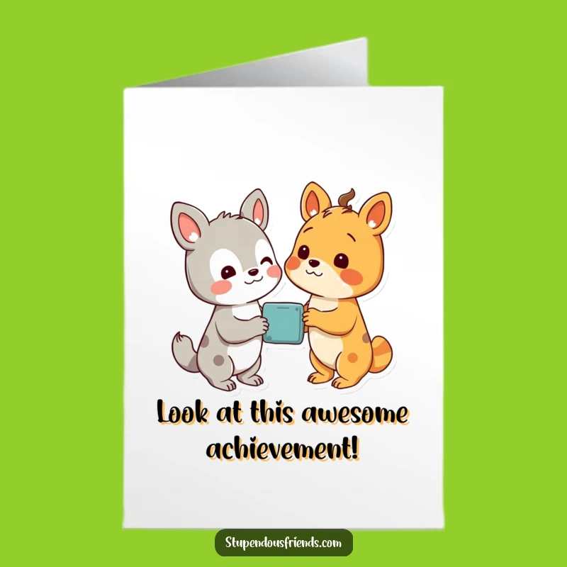 Free Printable Congrats Card: Funny discovery celebration - You did it!