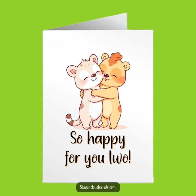 Free Printable Congrats Card: Oversized Hug Animals, Easy DIY Downloadable Gift