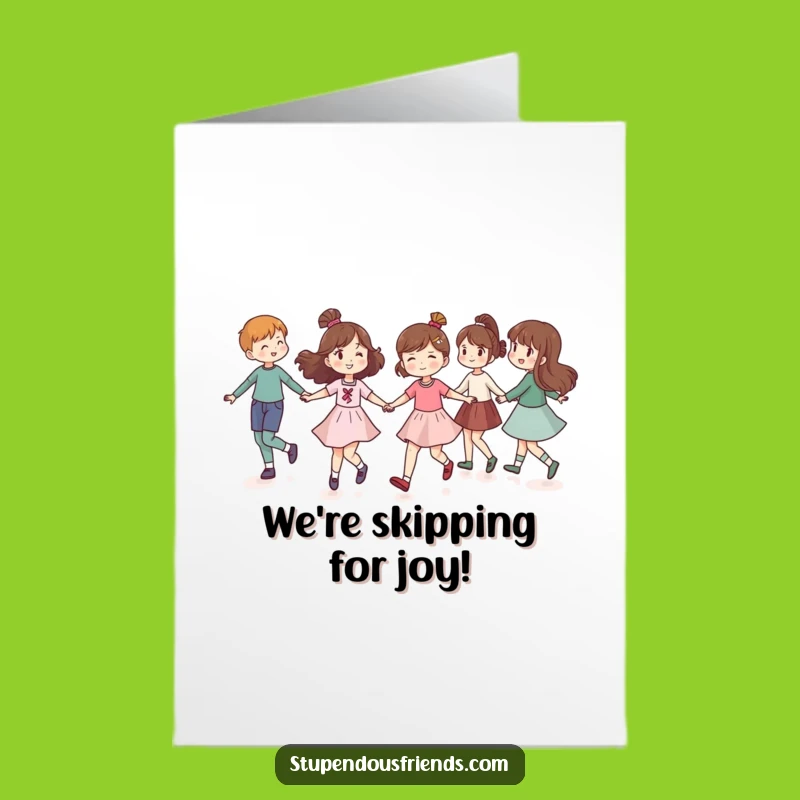 Free Printable Friends Card: Congratulate with Funny Downloadable Art and Shared Joy