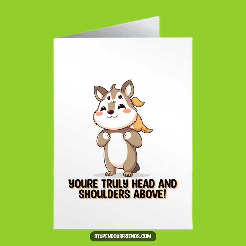 Free Printable Congrats Card: Funny animal pals celebrating success together!