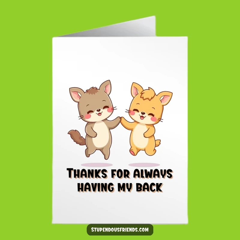Free Printable Thank You Card: Adorable Skipping Animals, Heartfelt Thanks, Downloadable Gift