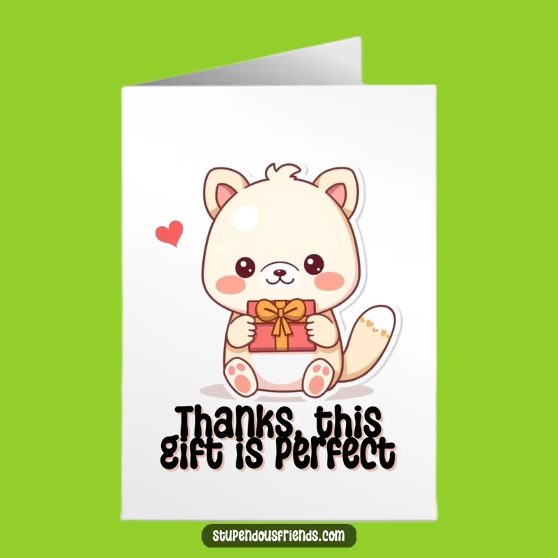 Free Printable Thank You Card: Animal Gift Present, Grateful Downloadable Gift