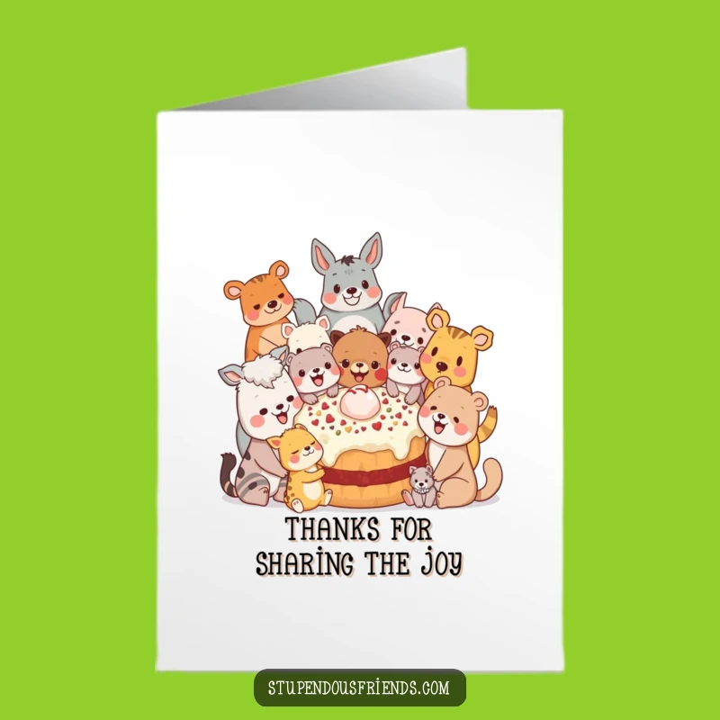 Free Printable Thank You Card: Animal Gratitude, Heartfelt Downloadable Gift for a Shared Thanks Feast