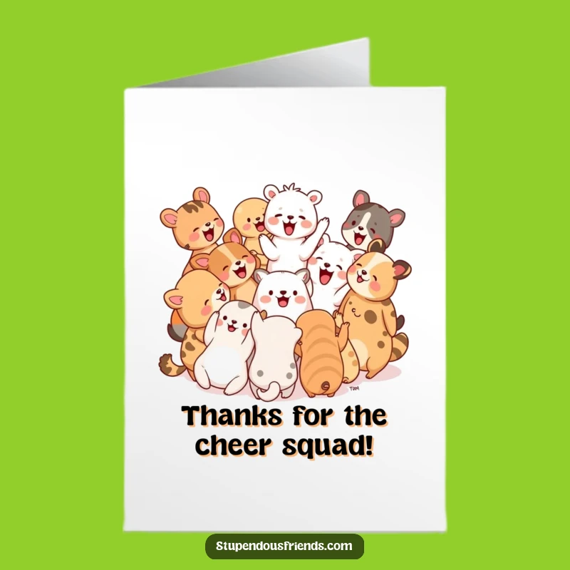 Free Printable Thank You Card: Cheerful Animals - A Fun Downloadable Gift!