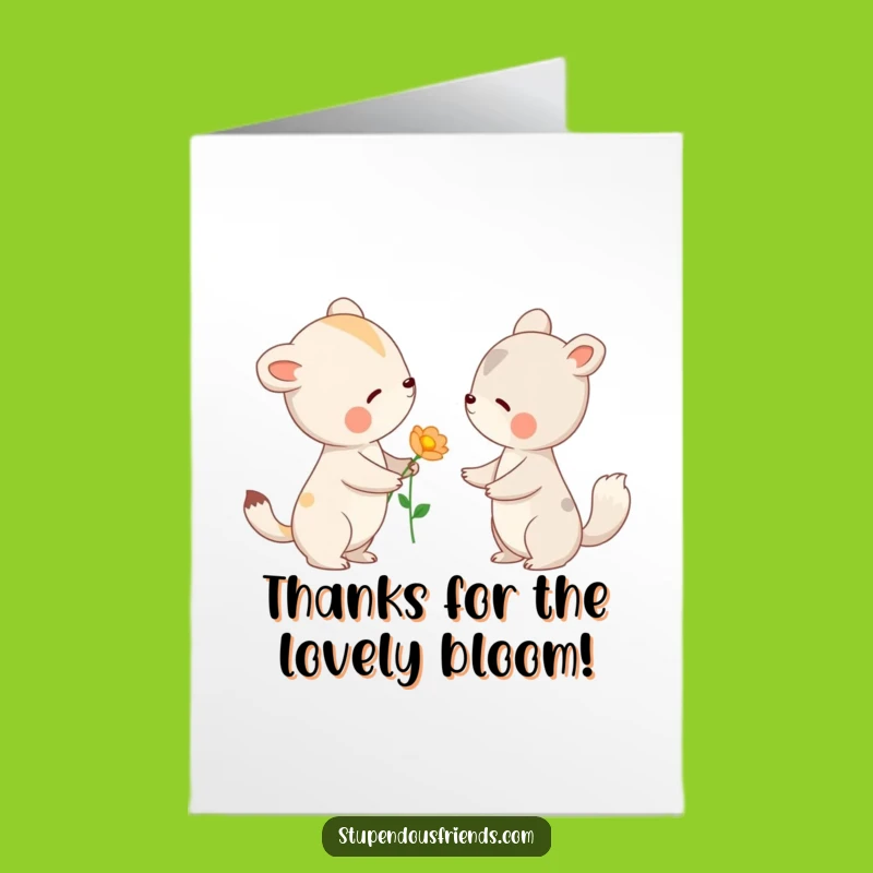 Free Printable Thank You Card: Flower Offering, Grateful DIY Downloadable Gift