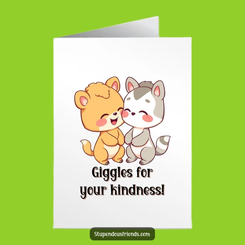 Free Printable Thank You Card: Giggling Animals Say Thanks With a Smile