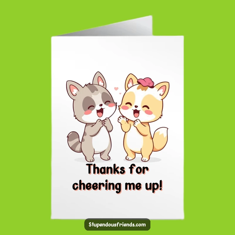 Free Printable Thank You Card: Cheerful Animal Encouragement, Downloadable & Funny