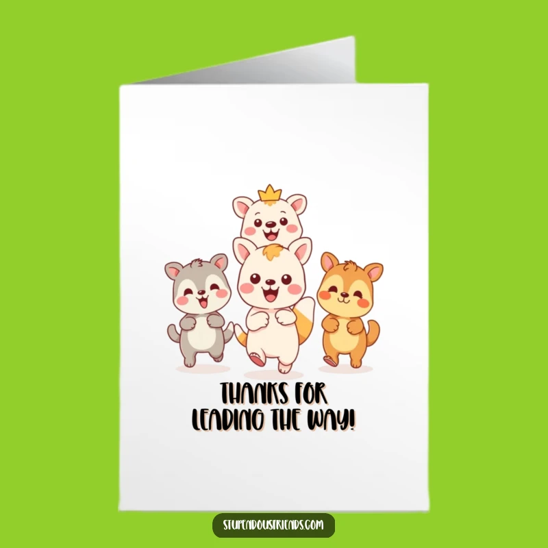 Adventurous Free Printable Thank You Card: Kawaii Friends, Grateful Downloadable Journey