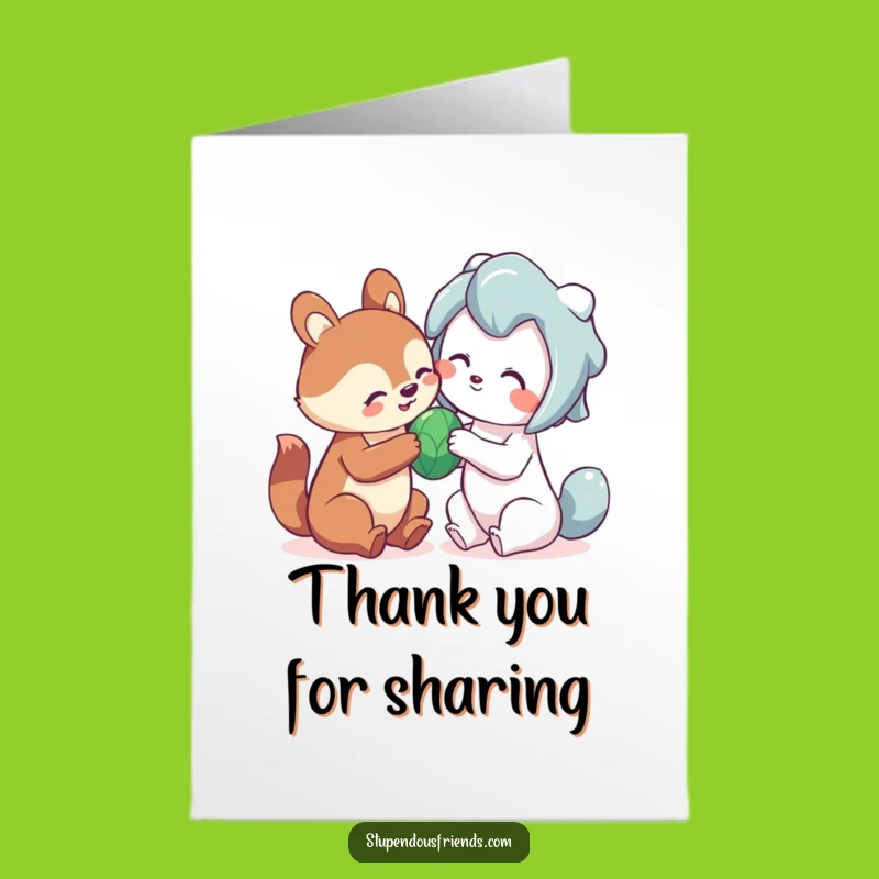 Thanks for Sharing: Free Printable Animal Card - Print at Home Gratitude
