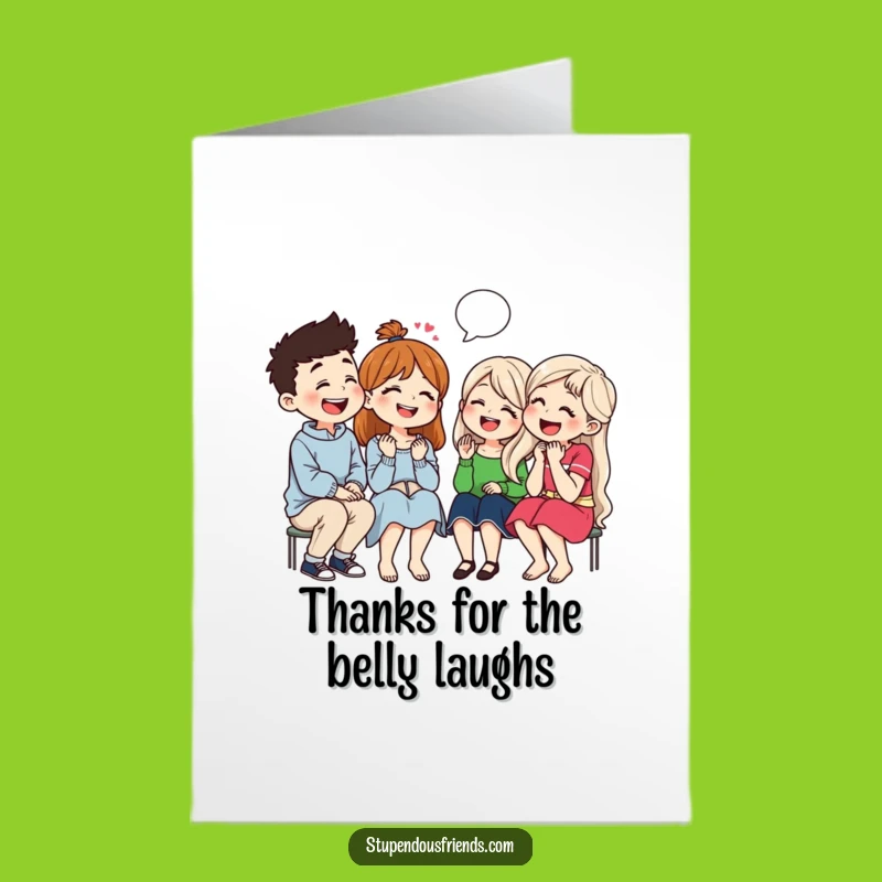 Free Printable Thank You Card: Joke Telling Friends Funny Downloadable Gift