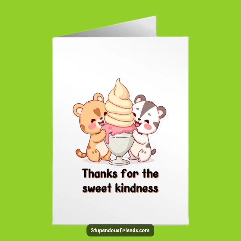 Free Printable Thank You Card: Buddy's Ice Cream Treat for Grateful Moments