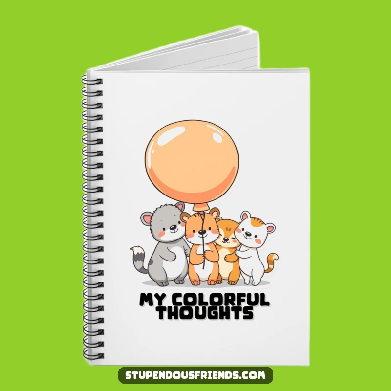 Funny Animal Balloon Notebook: Journal Your Happiness