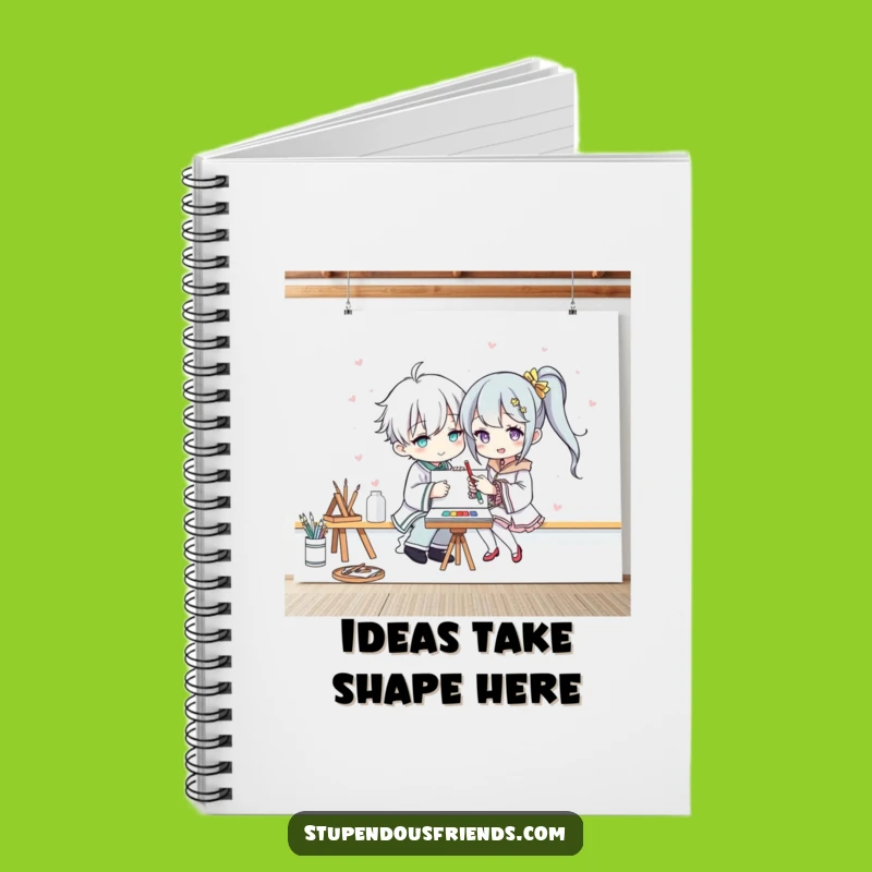 Funny Art Idea Notebook: Two Characters Painting, Capture Your Funny Thoughts Gift