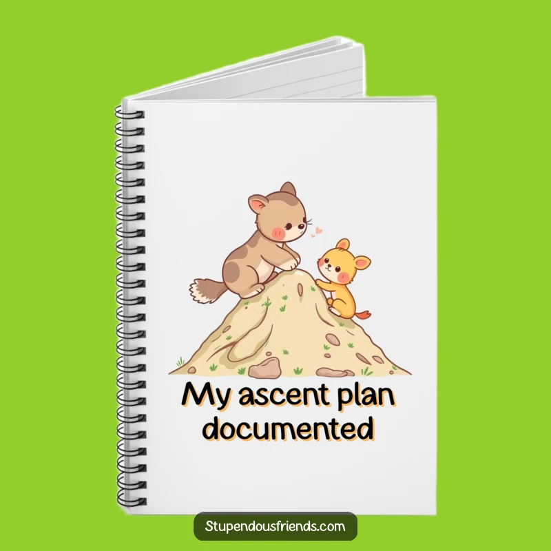 Funny Helping Animal Hill Notebook - Jot Down Support and Smiles