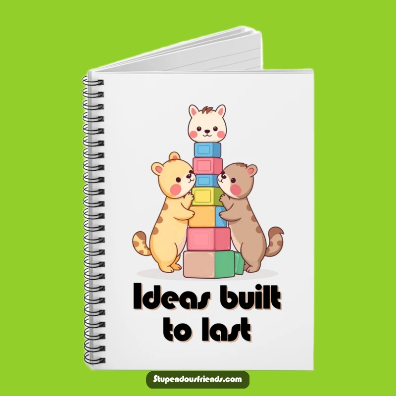 Funny Animals Building Blocks Notebook - Jot Down Ideas with This Playful and Hilarious Journal