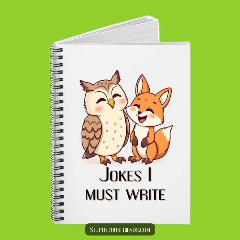 Funny Owl and Fox Laughing Notebook: Capture Your Funniest Thoughts
