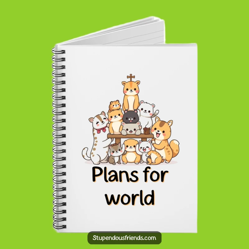 Funny Teamwork Animal Builders Notebook: Plan Your Projects