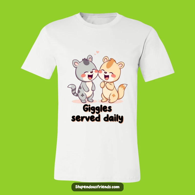 Funny Animal Giggle Tee: Laughter Design, Playful Funny Gift Shirt