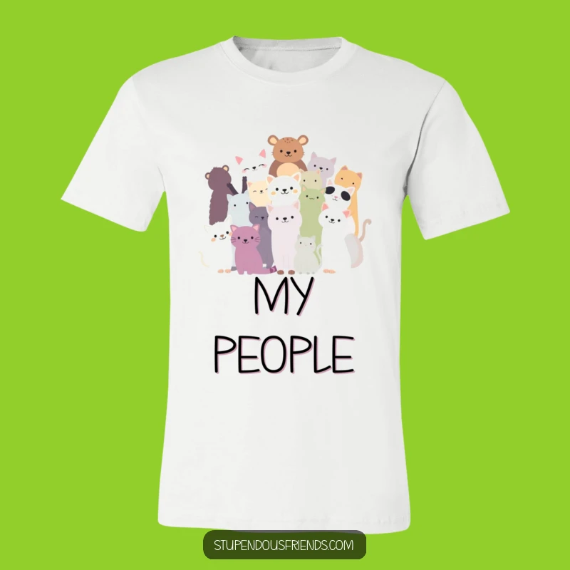 Funny Animal Silhouettes Huddle Tee - Wear Your Community Spirit