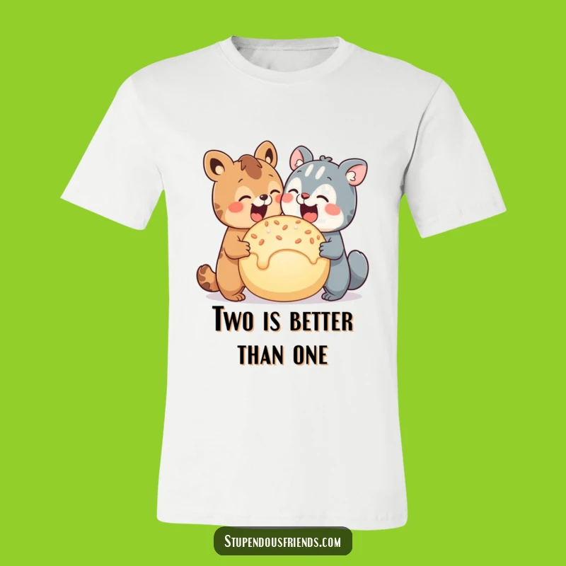 Funny Animal Treat Sharing T-Shirt - Best Friends Foodie Cute Tee Gift