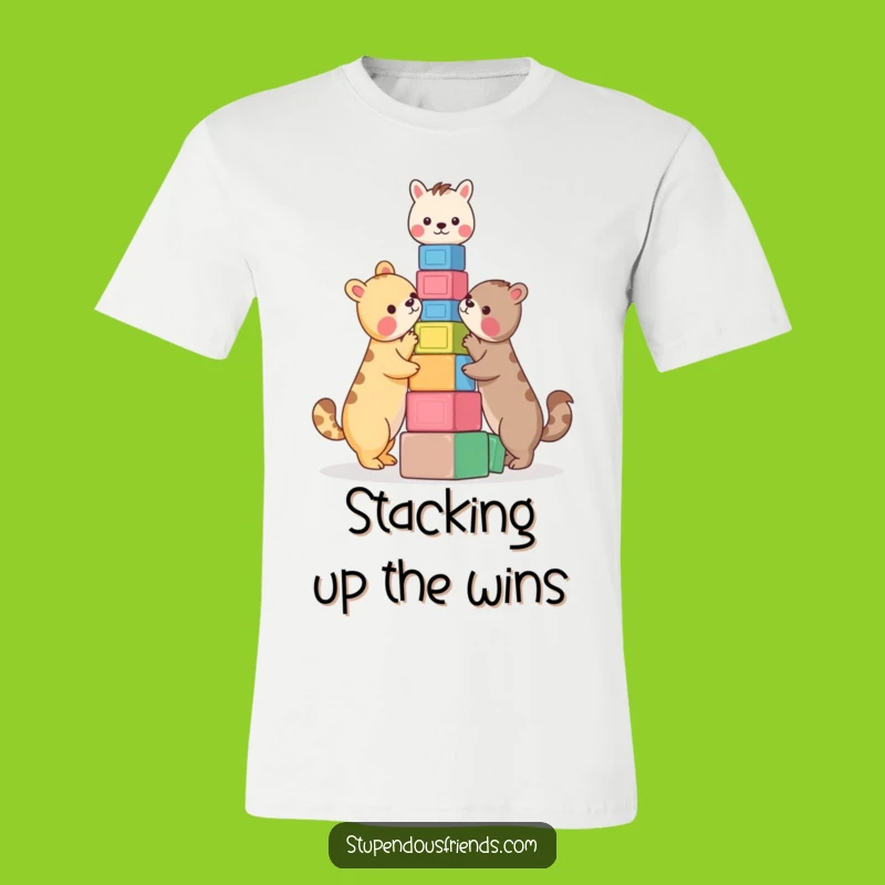 Funny Animals Building Blocks T-Shirt - Wear Your Playful Spirit with This Hilarious Tee
