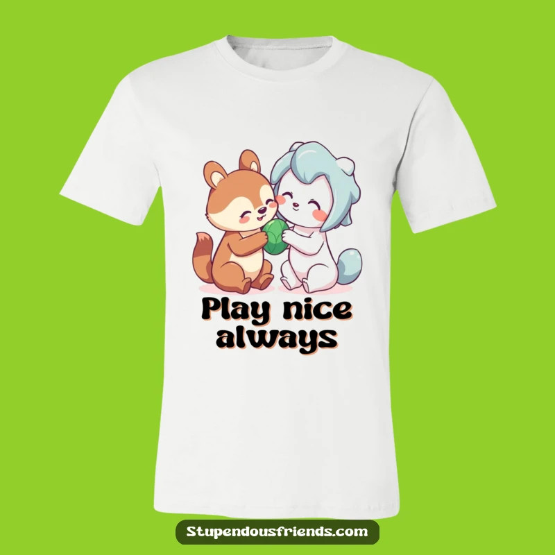 Funny Sharing Animal T-Shirt: Playful Pals, Great Gift for Friends!