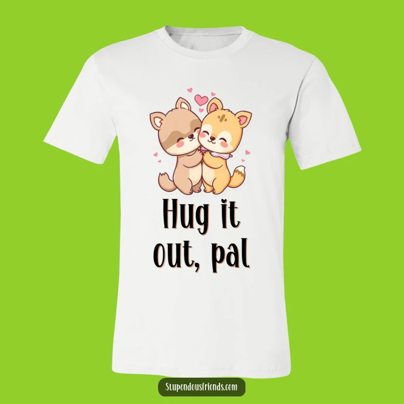 Funny Animal Hug T-Shirt - Wear Your Heart with Cute Companions