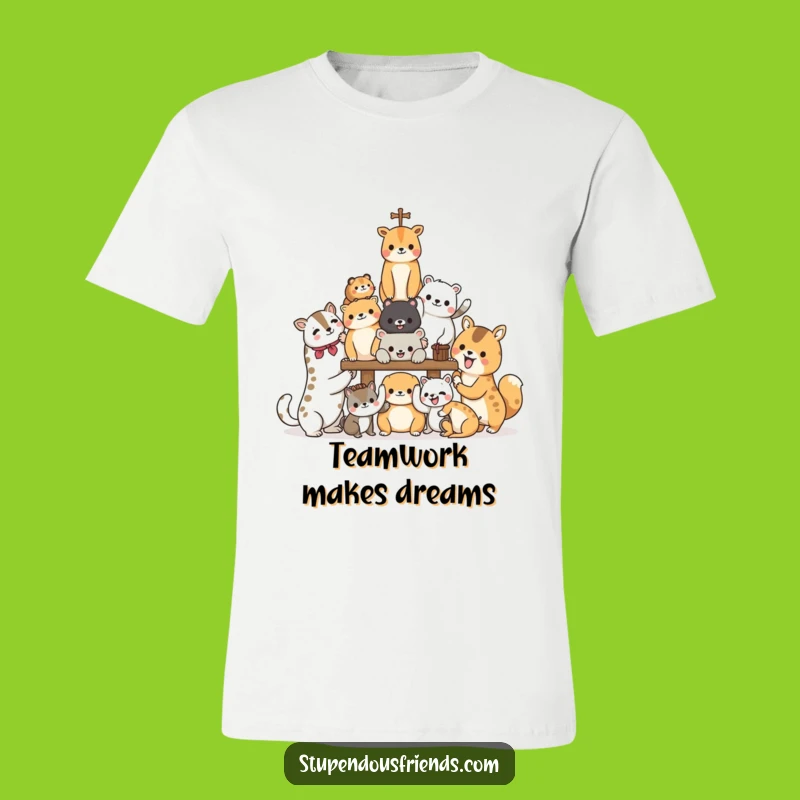 Funny Teamwork Animal Builders T-Shirt: Wear Your Collaborative Spirit
