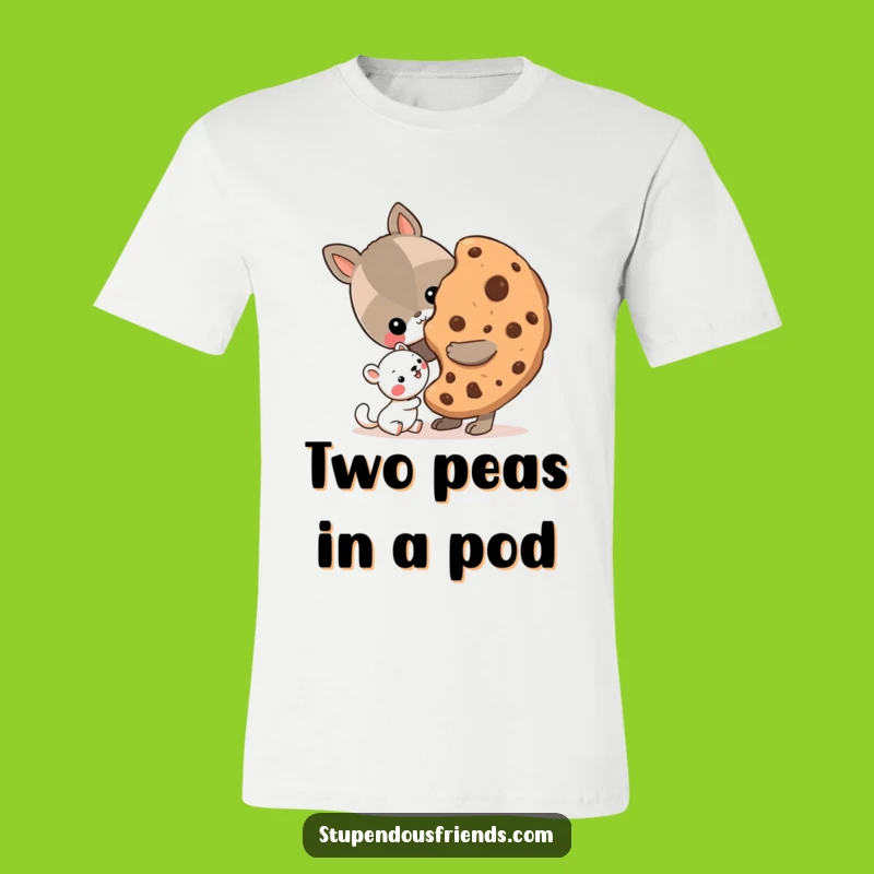 Funny Sharing Cookie T-Shirt - Sweet Friendship Graphic Tee for Kind Souls