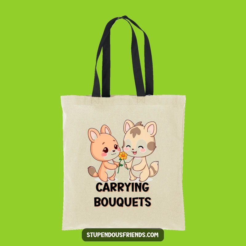 Funny Flower Offering Tote Bag - Carry Kindness and Smiles