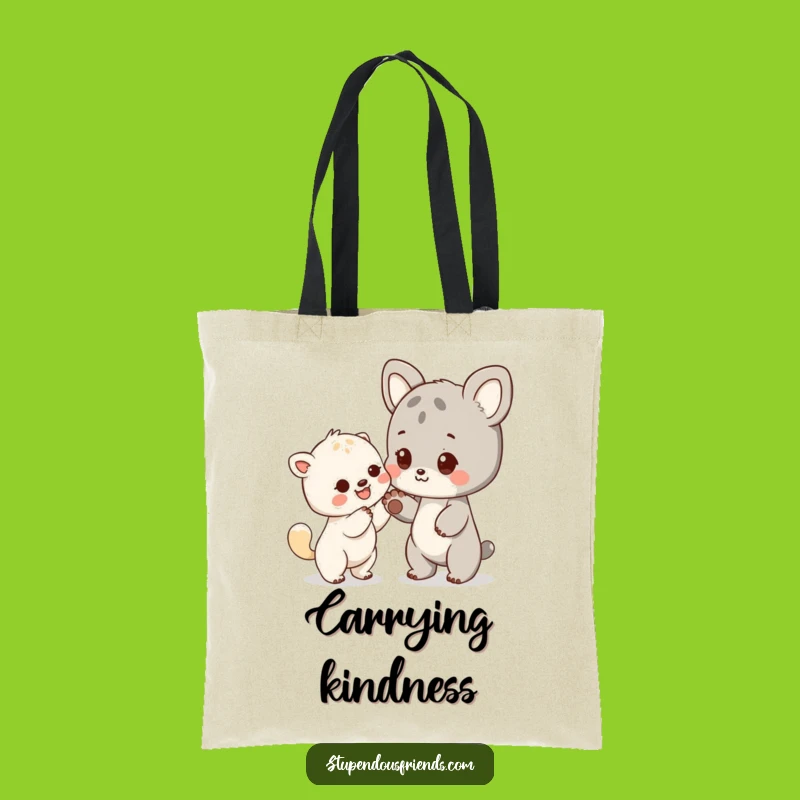 Funny Friendly Paw Animal Tote Bag - Carry Your Compassion
