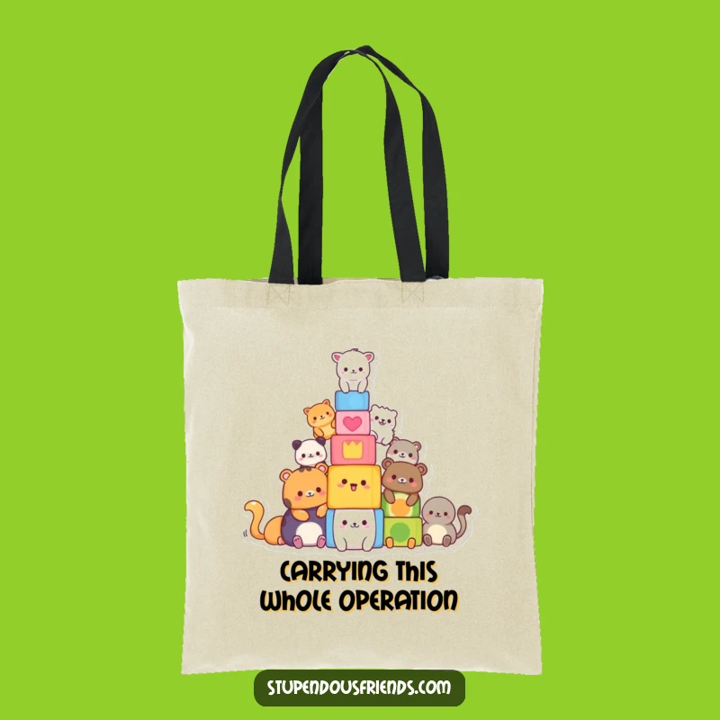 Funny Animal Builders Tote Bag - Hilarious & Handy, Perfect Gift for Shoppers
