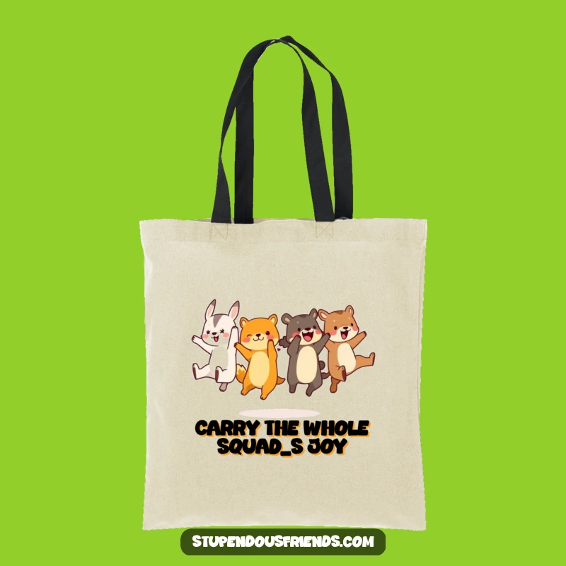 Funny Animal Synchronized Leap Tote Bag: Durable & Hilarious Carry-all Gift