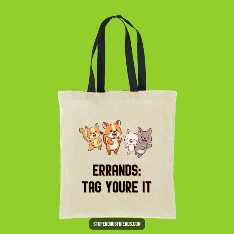 Funny Animal Tag Tote Bag: Carry Your Energy & Laughs