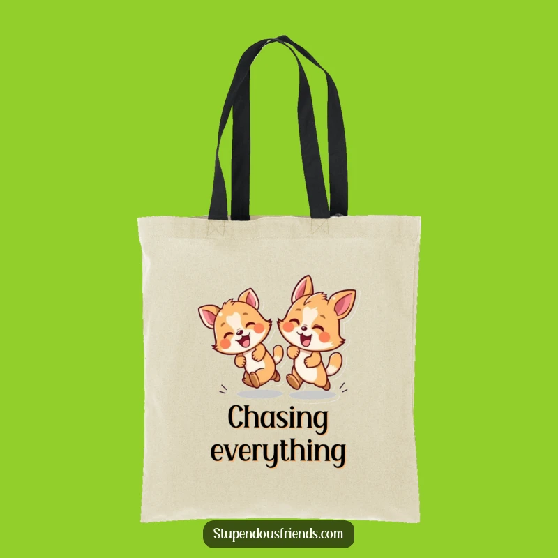 Funny Chase Animals Tote Bag - Carry Your Playfulness