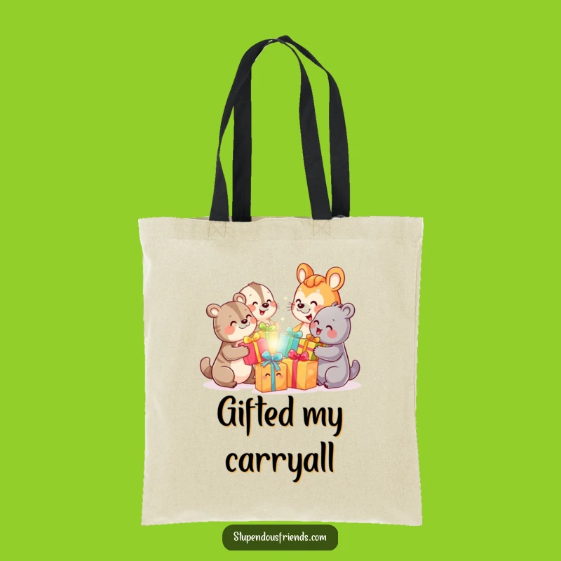 Funny Gift Exchange Tote Bag: Carry Your Presents with This Hilarious Animal Design!