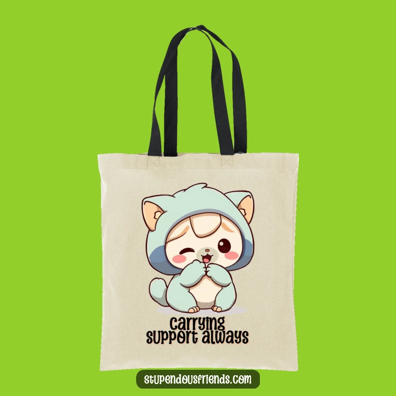 Funny Helping Paw Tote Bag: Carry Kindness Funny Gift