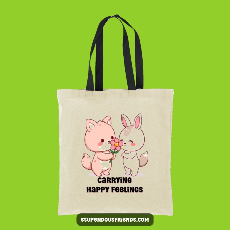 Funny Kawaii Flower Gift Tote Bag: Carry Kindness with this Hilarious Bloom Bag Gift