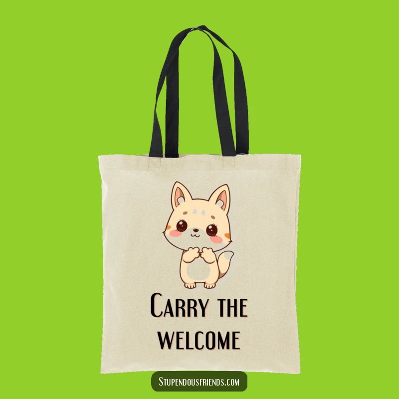 Funny Welcome Tote Bag: Carry Kindness with Animals, Great Gift